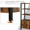 Vintage Industrial Bookcase Rustic Shelf Door Tall Side Cabinet Display Storage