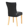 Set of 2 Dining Chairs High Back PU Leather Kitchen Chair Modern Wood Legs Home