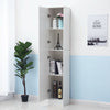 190cm White High Gloss Tall Bathroom Cabinet Storage Furniture Unit Cupboard