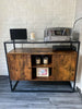 Vintage Industrial Cupboard Hallway Slim Console Table Cabinet Unit Sideboard