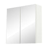 Double Door Bathroom Mirror Cabinet Cupboard Storage Shelf Wall Mounted White