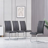 Grey Dining Table And 4 Chairs Dining Room Wood kitchen table and Leather chairs
