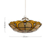 Retro Stained Glass Ceiling Light Shade Tiffany Style Easy Fit Pendant Lampshade