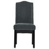 Grey Accent Kitchen Side Dining Chairs Velvet Nailhead Trim Decor Knocker Back