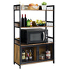 3-Tier Storage Shelf Industrial Baker’s Rack w/ 2-Door Cabinet Pantry Cabinet