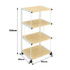 4 Tier Printer Stand Rolling Bookcase Kitchen Shelf Display Cabinet Side Table