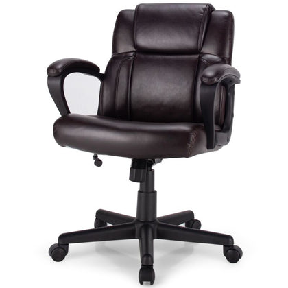 360° Swivel Office Computer Desk Chair Height Adjustable PU Leather Task Chair