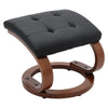 Upholstered Recliner Chair Swivel PU Leather Lounge Accent Armchair With Ottoman