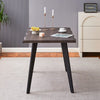Morden Brown Dining Table Dining Room Kitchen Garden Table Metal Straight Legs