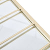 Large Window Garden Mirror Luxury Gold Frame Indoor Outdoor Arch Floral Decor
