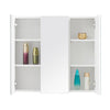 3 Doors Mirrored Wall Mounted Bathroom Cabinet with Shelf Storage Furniture NEW