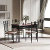 5PCS Dining Table & Chair Set Breakfast Bar Kitchen Furniture with Padded Seat