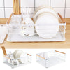 White Washing Up Bowls Plate Drip Tray Sink Bowl Dish Drainer Rack Storage