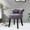 Velvet Fabric Vanity Stool Piano Makeup Seat Bedroom Dressing Table Chair Home