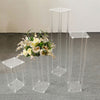 60/80/100cm Clear Tall Flower Stand Pedestal Plinth Display Cake Holder Wedding