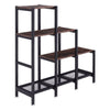 Vintage Cube 4 Tier Wood Metal Bookcase Shelving Display Storage Shelf Rack Unit
