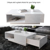 Modern High Gloss Coffee Tea Table Modern Storage Side Table W/LED Light