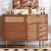 Rattan Sideboard Cabinet Chest of Drawers w/ 6 drawers Living Room Furniture QY