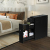 Free Standing Slim Floor Cabinet Narrow Wooden Storage with Drawers Bathroom