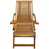 Foldable Sun Lounger Wooden Garden Deck Chair Sunbed Outdoor Patio Recliner New