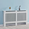 152cm MDF Radiator Cover Wall Cabinet Wide Wood Slats Vertical Grill White DIY