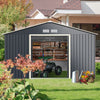 11 FT x 8 FT Outdoor Storage Shed Steel Tool Shed Large Utility Storage House