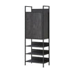 Storage Open Wardrobe Clothes Organizer Closet Cupboard Bookshelf Black