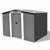 Outdoor Patio Garden Large Storage Shed Box Grey Metal 257x205x178 O9H3