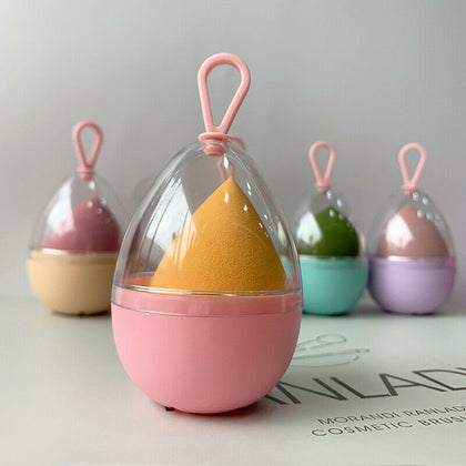 1/5x Powder Puff Makeup Makeup Sponge Egg Case Sponge Egg Holder for Lady Girl