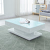 High Gloss Coffee Table Glass Top Living Room Decoration Furniture