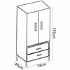 Clothes Closet Portable Canvas Wardrobe Hanging Rail Shelving Storage Cupboard