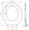 Toilet Seat Soft Close Adjustable Hinge Toilet Lid Cover Family Bathroom