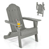 Folding Garden Adirondack Chair Ergonomic Outdoor Patio Sun Lounger W/Cup Holder