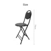 Black stool Folding High Chair Stool Seat Home Office Chair Space Saving