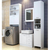 Tall Bathroom Cupboard Large Tallboy Cabinet Free Standing Storage Unit Home New