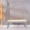Wood Dining Bench Long Seat Chair Lounge Stool Natural White Painted Side Table