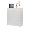 12Cubes Interlocking DIY Shoe Bookcase Organizer Rack Stand Storage Cabinet