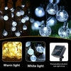 30LED SOLAR POWERED RETRO BULB STRING LIGHTS GARDEN OUTDOOR FAIRY SUMMER LAMP UK