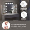 WOLTU Dressing Table Vanity Makeup Table LED Mirror 2 Large Drawers White