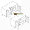 VAUGHN WINE CABINET SIDEBOARD BUFFET UNIT IN WALNUT BY DOREL