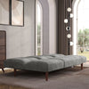 Multifunctional Adjust Sofa Bed Velvet Chesterfield 3 Seater Beige/Grey Sofabed