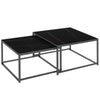 Nest Of 2 Nested Tables Side End Coffee Table Sintered Rock Living Room Office