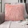 18" Plush Throw Pillow Case Fluffy Plush Sofa Cushion Cover Home Sofa Decor