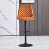 2x Breakfast Bar Stools Velvet Swivel Gas Lift Chairs Kitchen Pub Cafe Barstools