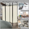4 Panels Folding Room Divider Lightweight Wall Partition 182CM Privacy Screen