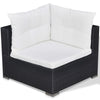 42743 17 Piece Garden Sofa Set Poly Rattan Black (UK/IE/FI/NO Only) F1M4