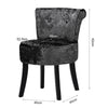 Soft Dressing Table Chair Vanity Makeup Stool Dining Seat Pouffe with Wood Legs