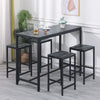 5Pcs Bar Table Stools Set 4 Bar Stools for Breakfast Pub Counter Small Apartment