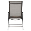 2/4/6 Seater Outdoor Garden Patio Brown Furniture Set Glass Table+Folding Chairs