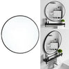 XL Round Wall Mounted Bathroom Mirror Makeup Dressing Mirror Brushed Metal Frame